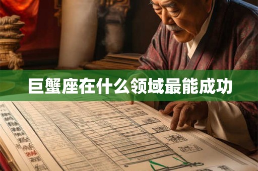 巨蟹座在什么领域最能成功