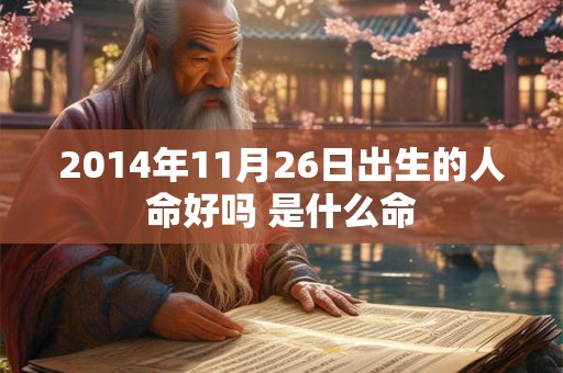 2014年11月26日出生的人命好吗 是什么命
