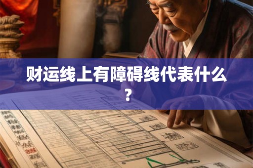 财运线上有障碍线代表什么？