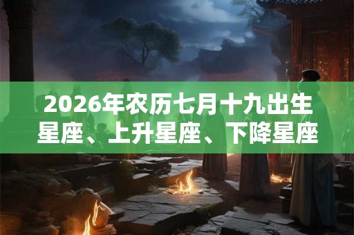 2026年农历七月十九出生星座、上升星座、下降星座查询 2026年农历七月十九出生星座、上升星座、下降星座查询