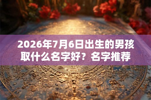 2026年7月6日出生的男孩取什么名字好？名字推荐