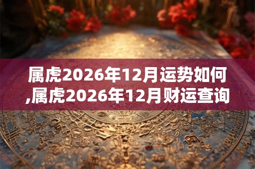 属虎2026年12月运势如何,属虎2026年12月财运查询