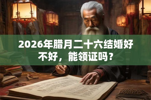 2026年腊月二十六结婚好不好,能领证吗? 2026年腊月二十六结婚好不好,能领证吗?