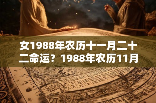 女1988年农历十一月二十二命运？1988年农历11月22日命运