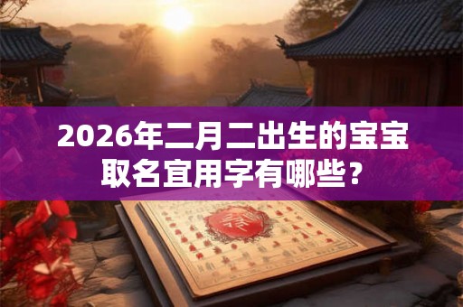 2026年二月二出生的宝宝取名宜用字有哪些？
