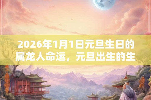 2026年1月1日元旦生日的属龙人命运，元旦出生的生肖龙命运如何？