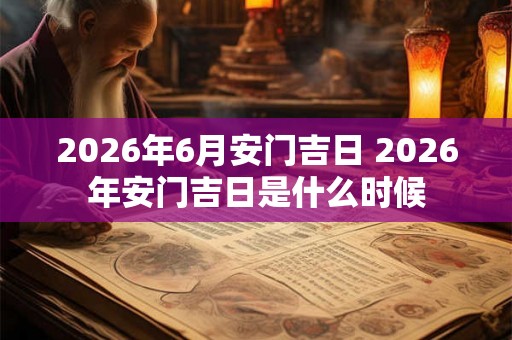 2026年6月安门吉日 2026年安门吉日是什么时候