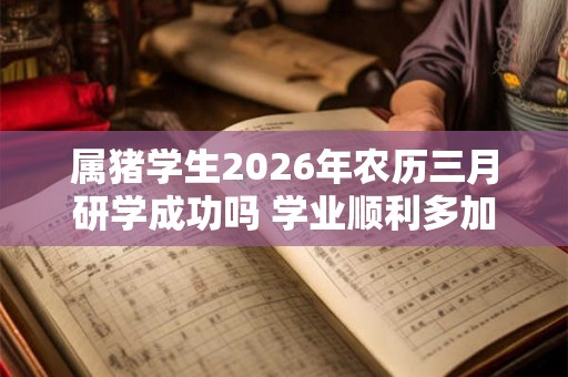属猪学生2026年农历三月研学成功吗 学业顺利多加小心