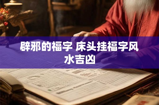 辟邪的福字 床头挂福字风水吉凶