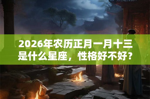 2026年农历正月一月十三是什么星座，性格好不好？