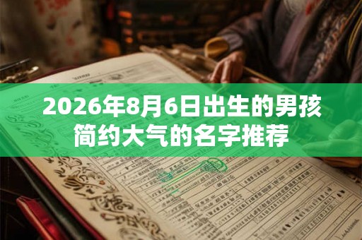 2026年8月6日出生的男孩简约大气的名字推荐