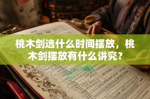 桃木剑选什么时间摆放，桃木剑摆放有什么讲究？
