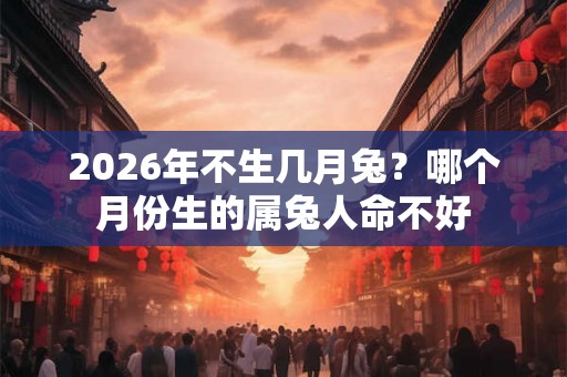 2026年不生几月兔？哪个月份生的属兔人命不好