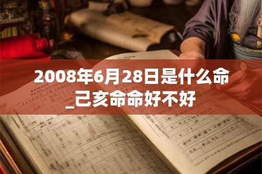 2008年6月28日是什么命_己亥命命好不好