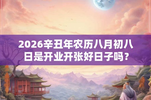 2026辛丑年农历八月初八日是开业开张好日子吗？