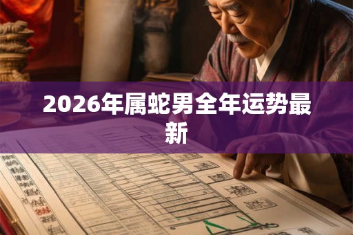 2026年属蛇男全年运势最新
