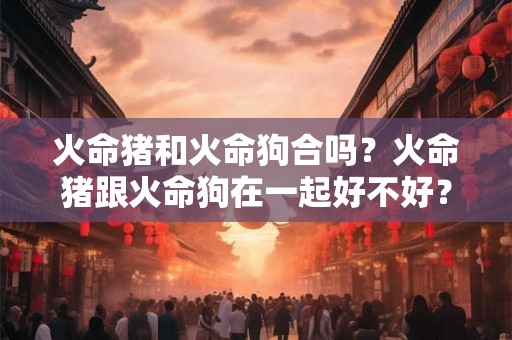 火命猪和火命狗合吗？火命猪跟火命狗在一起好不好？