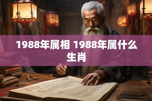 1988年属相 1988年属什么生肖