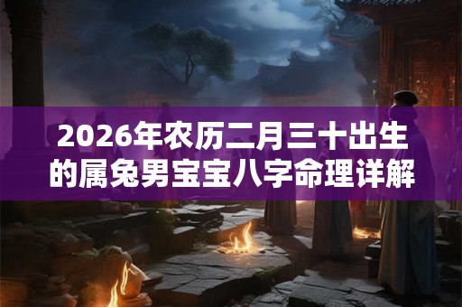 2026年农历二月三十出生的属兔男宝宝八字命理详解