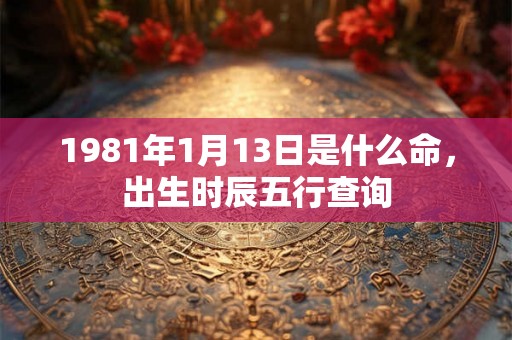 1981年1月13日是什么命，出生时辰五行查询