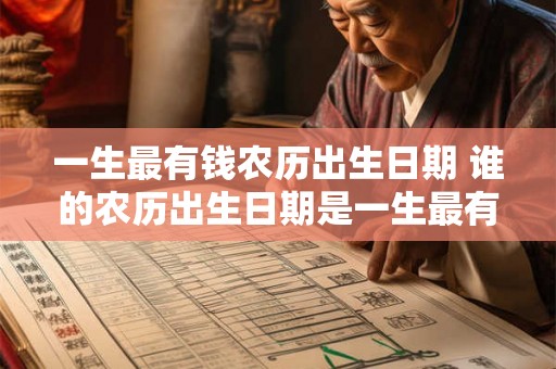 一生最有钱农历出生日期 谁的农历出生日期是一生最有钱的