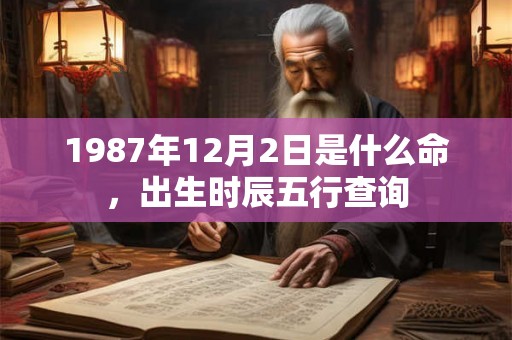 1987年12月2日是什么命，出生时辰五行查询