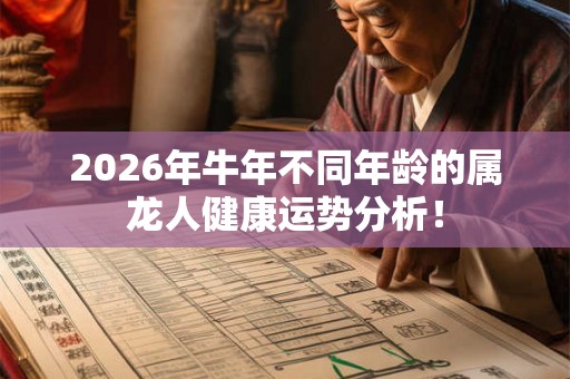 2026年牛年不同年龄的属龙人健康运势分析！