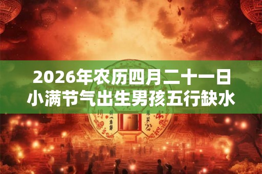 2026年农历四月二十一日小满节气出生男孩五行缺水起名