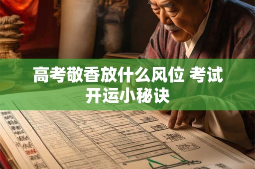 高考敬香放什么风位 考试开运小秘诀 高考敬香放什么风位 考试开运小秘诀