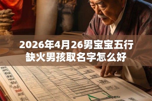 2026年4月26男宝宝五行缺火男孩取名字怎么好