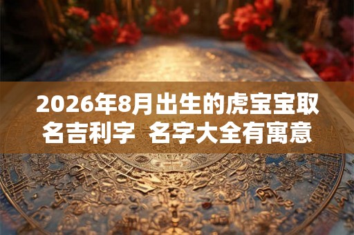 2026年8月出生的虎宝宝取名吉利字  名字大全有寓意