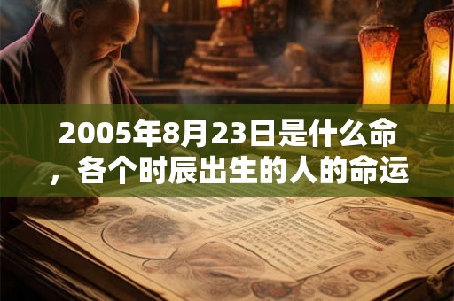 2005年8月23日是什么命，各个时辰出生的人的命运