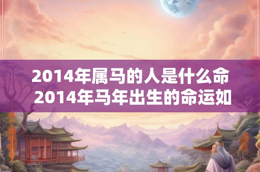 2014年属马的人是什么命 2014年马年出生的命运如何