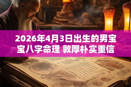 2026年4月3日出生的男宝宝八字命理 敦厚朴实重信守义