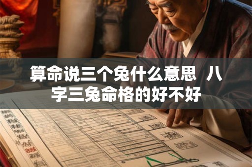 算命说三个兔什么意思 八字三兔命格的好不好 算命说三个兔什么意思 八字三兔命格的好不好