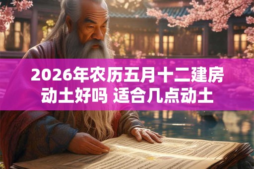 2026年农历五月十二建房动土好吗 适合几点动土