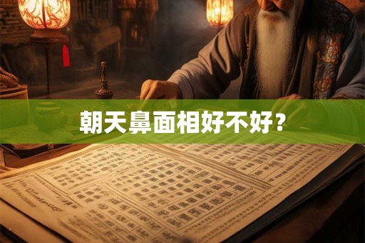 朝天鼻面相好不好？