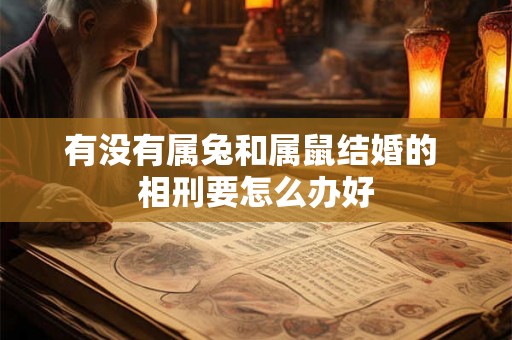 有没有属兔和属鼠结婚的 相刑要怎么办好
