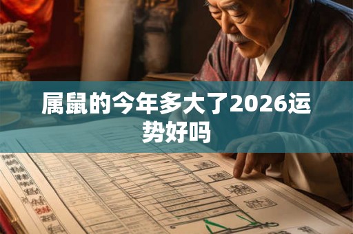 属鼠的今年多大了2026运势好吗