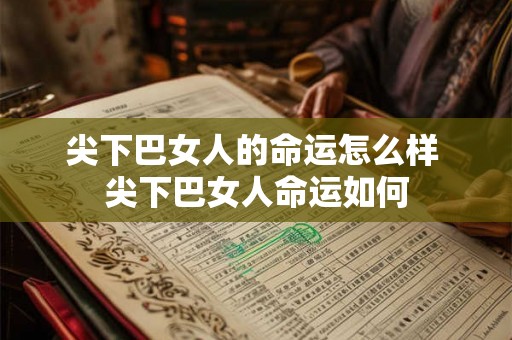 尖下巴女人的命运怎么样 尖下巴女人命运如何
