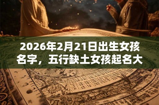 2026年2月21日出生女孩名字，五行缺土女孩起名大全