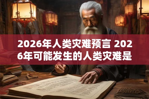 2026年人类灾难预言 2026年可能发生的人类灾难是什么