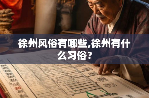 徐州风俗有哪些,徐州有什么习俗？