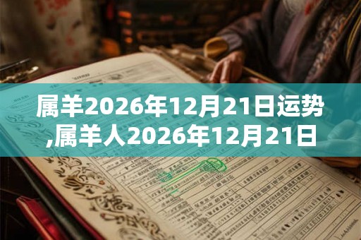 属羊2026年12月21日运势,属羊人2026年12月21日财运,生肖羊2026年12月21日运势 属羊2026年12月21日运势,属羊人2026年12月21日财运,生肖羊2026年12月21日运势
