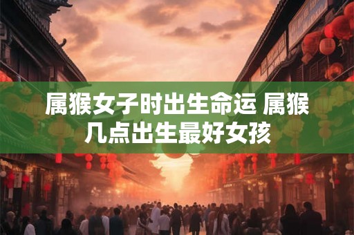 属猴女子时出生命运 属猴几点出生最好女孩 属猴女子时出生命运 属猴几点出生最好女孩