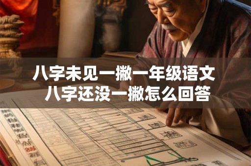 八字未见一撇一年级语文  八字还没一撇怎么回答