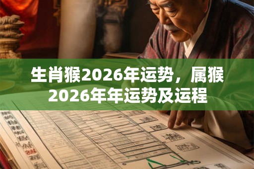 生肖猴2026年运势，属猴2026年年运势及运程