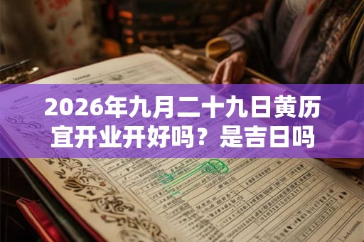 2026年九月二十九日黄历宜开业开好吗?是吉日吗 2026年九月二十九日黄历宜开业开好吗?是吉日吗