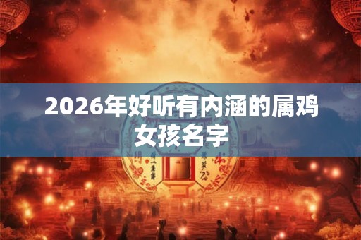 2026年好听有内涵的属鸡女孩名字