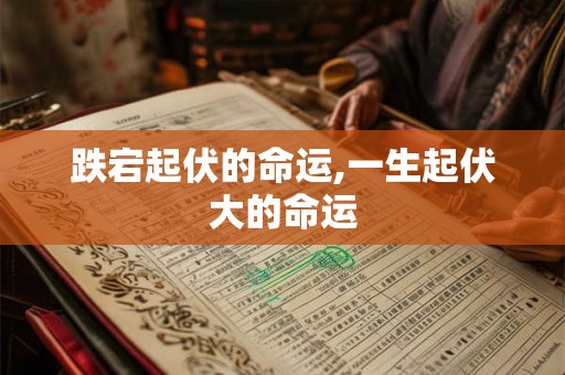 跌宕起伏的命运,一生起伏大的命运